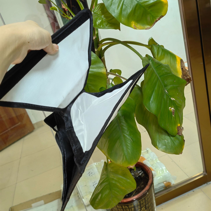 Prenosná skladacia mäkká svetelná krabica pre fotografovanie, s taškou na skladovanie, importovaný reflexný materiál, nosnosť až 2 kg, model 15×17