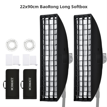 Minrui Soft Light Box, hliníková zliatina, obdĺžnikový mäkkýbox s Baorong držiakom, na filmové/televízne osvetlenie a fotografovanie