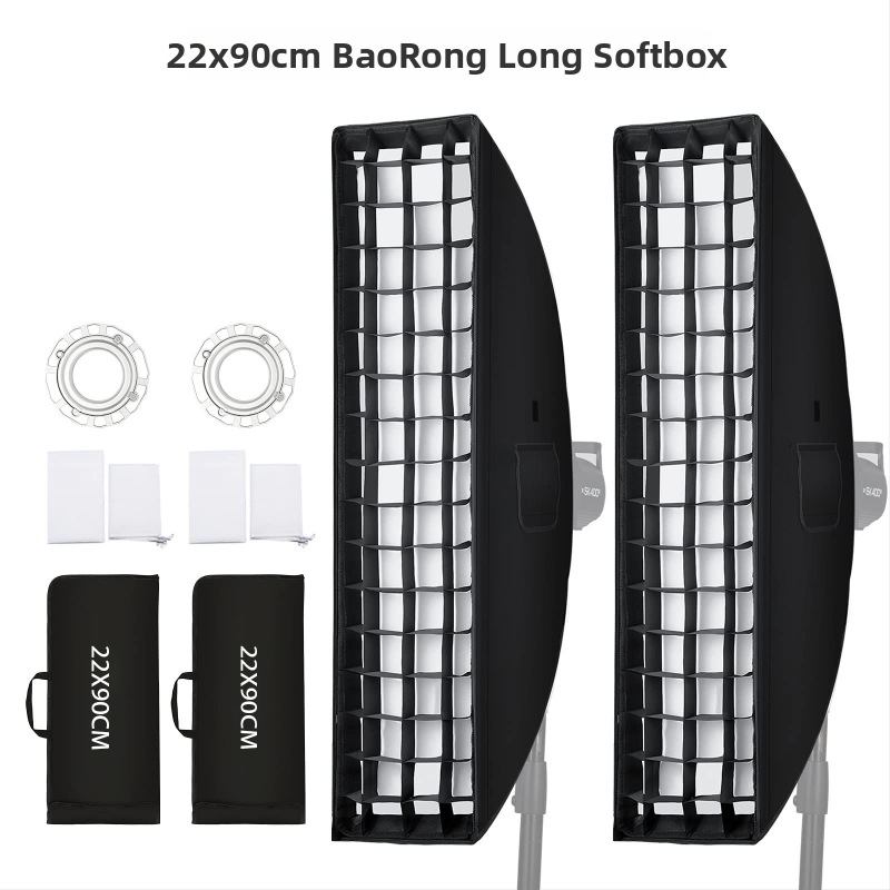 Minrui Soft Light Box, hliníková zliatina, obdĺžnikový mäkkýbox s Baorong držiakom, na filmové/televízne osvetlenie a fotografovanie