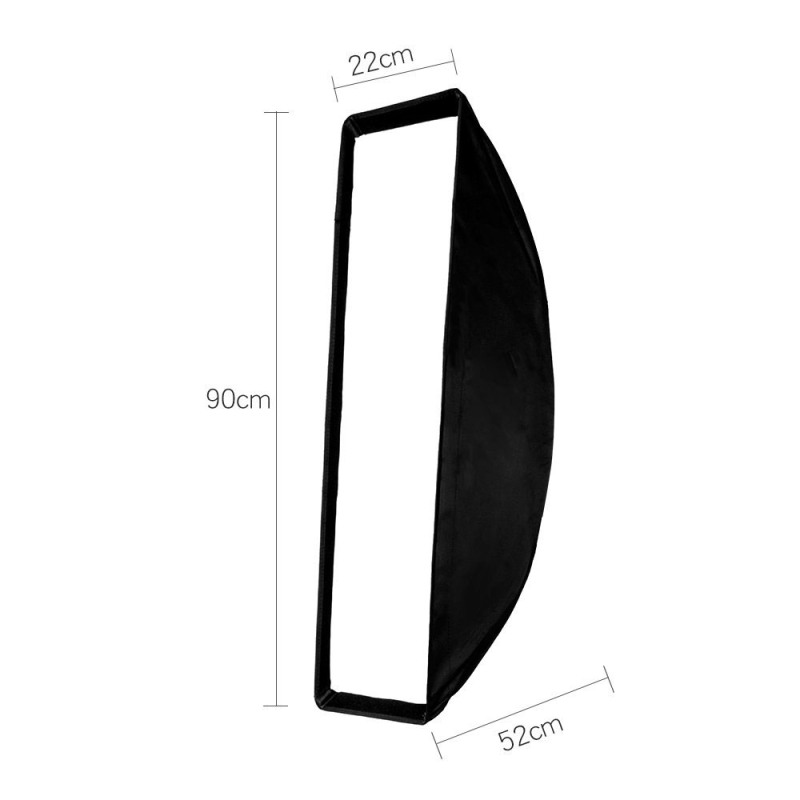 Minrui Soft Light Box, aliaj de aluminiu, Softbox dreptunghiular cu suport Baorong, pentru iluminat de film/TV și fotografie