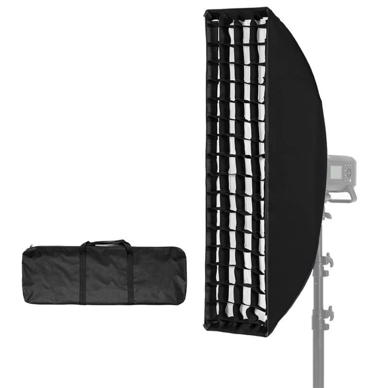 Minrui Soft Light Box, aliaj de aluminiu, Softbox dreptunghiular cu suport Baorong, pentru iluminat de film/TV și fotografie