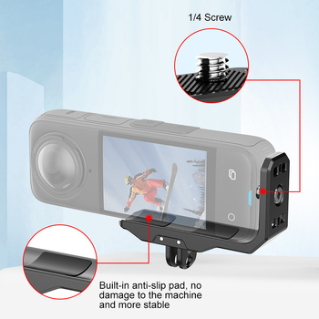 PU982 Suport de fotografiere orizontală și verticală pentru Insta360 X4 (Silicon; Încărcare maximă 2–5 kg; Greutate 0,045 kg)