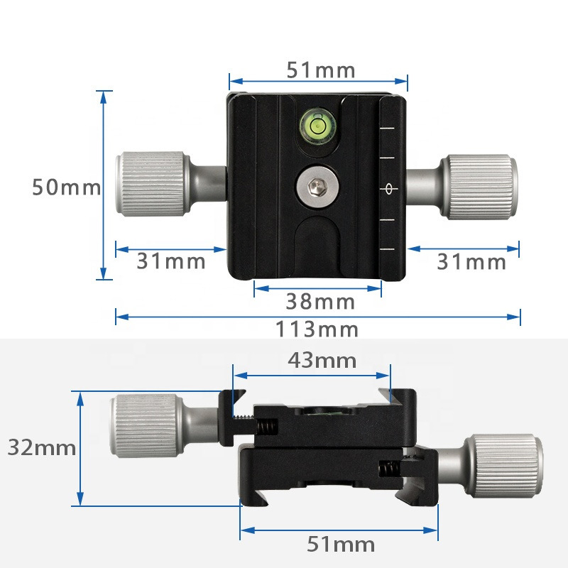 Bei Xin QR50B – suport cu eliberare rapidă pentru aparat, aliaj de aluminiu, încărcare 2-5 kg