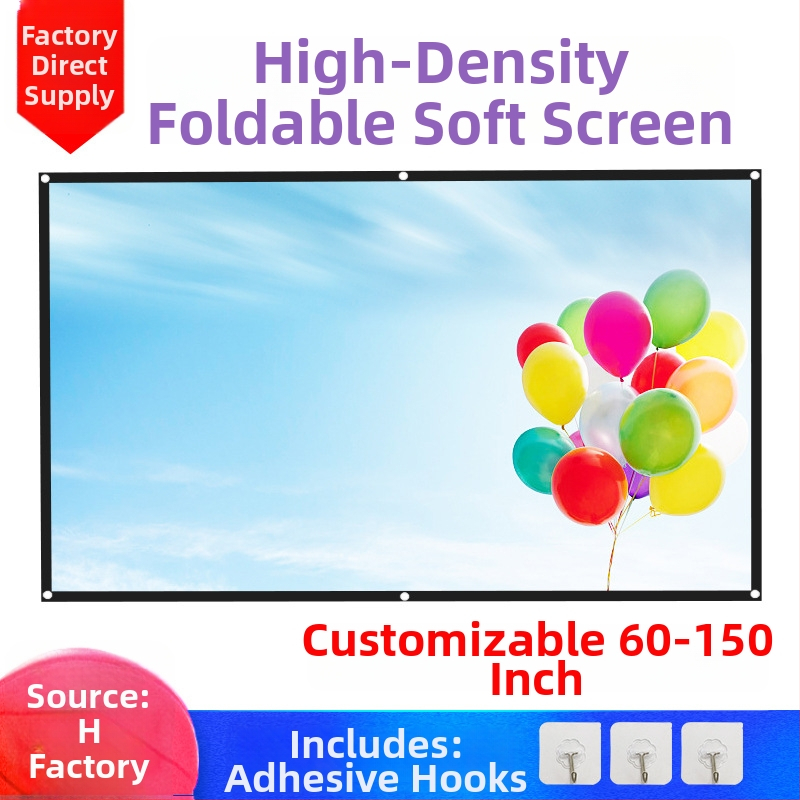 Ecran de proiecție pliabil din țesătură moale pentru uz casnic și cinema în aer liber
