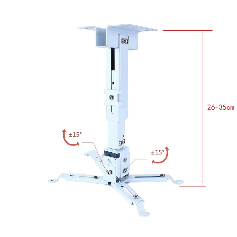 Suport telescopic pentru proiector, Mingshunxing, model 2635, din oțel laminat la rece, capacitate de încărcare 15 kg