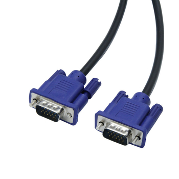 VGA кабел за компютър, монитор, телевизор и проектор, дължина 1.5 м, интерфейс VGA, медно-обкована стоманена сърцевина, инжекционно формован кабел