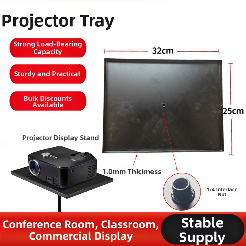 Stojan na projektor s tanierom a adaptérom na statív, plne kovový, 1/4" rozhranie