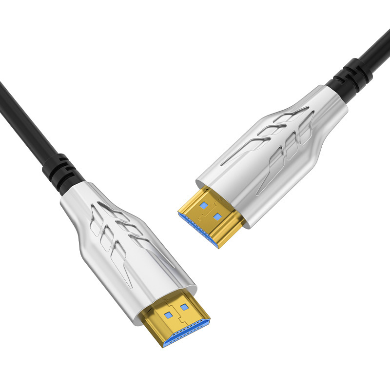 Cabl HDMI din fibră optică cu interfață Type A, conectori placați cu aur, lungime de până la 100 m, potrivit pentru PC
