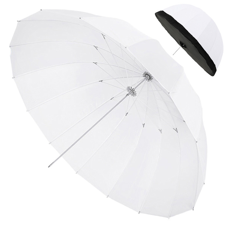 Umbrelă fotografică parabolică pentru lumină difuză, reflector pentru portrete în studio, design parabolic, material pânză Butterfly / ramă metalică, sarcină 2-5 kg, compatibil cu bliț / iluminat de film