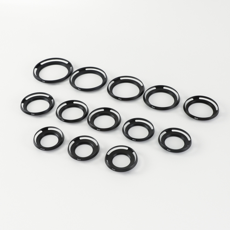 Parasolar metalic deschis pentru obiectiv ultrawide, fără vinietare, din aliaj de aluminiu, compatibil cu diferite camere, formă scurtă cu aspect floral