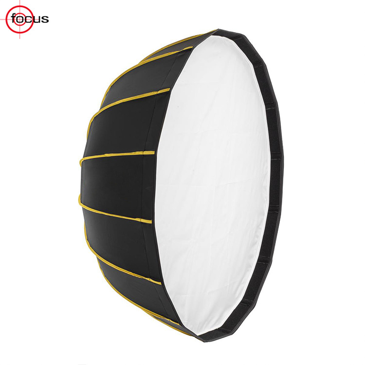 Focus SB1014 Cutie de lumină moale parabolică, husă din pânză și cadru din aluminiu, potrivită pentru streaming live și fotografie, include difuzor exterior și interior și montaj tip bayonet