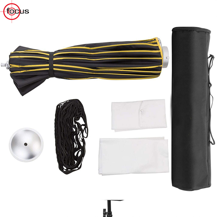 Focus SB1014 Cutie de lumină moale parabolică, husă din pânză și cadru din aluminiu, potrivită pentru streaming live și fotografie, include difuzor exterior și interior și montaj tip bayonet
