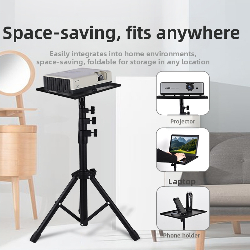 Podstavec na podla laptopu a projektora, teleskopicky nastaviteľná kovová trojnožka, model JYX001, hmotnosť 2,7 kg, univerzálna kompatibilita