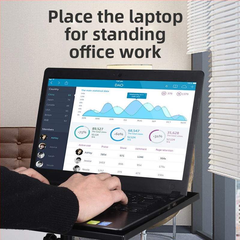 Podstavec na podla laptopu a projektora, teleskopicky nastaviteľná kovová trojnožka, model JYX001, hmotnosť 2,7 kg, univerzálna kompatibilita