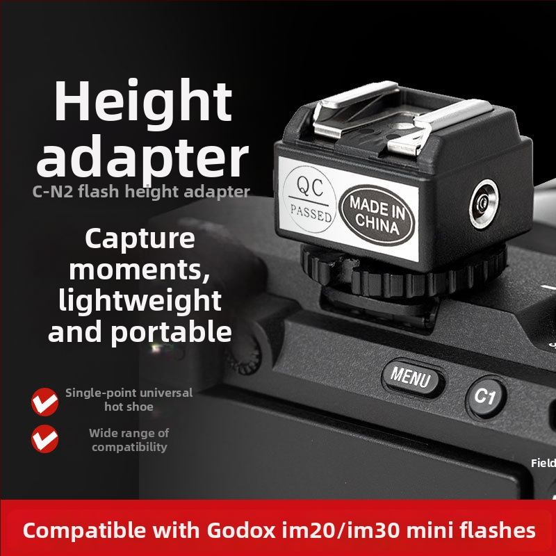 Adapter za podizanje hot shoe kompatibilan s Godox IM20/IM30, model C-N2; težina 20 g; uključuje C-N2 nosač za podizanje hot shoe
