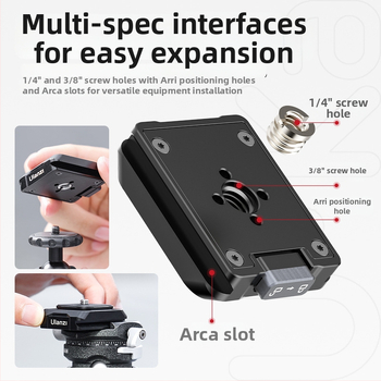 Piată de eliberare rapidă pentru DSLR – aliaj de aluminiu, sarcină maximă 20 kg, greutate 52 g