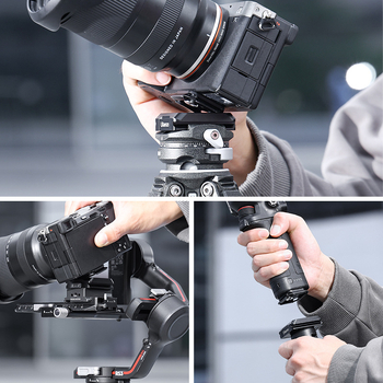 Piată de eliberare rapidă pentru DSLR – aliaj de aluminiu, sarcină maximă 20 kg, greutate 52 g