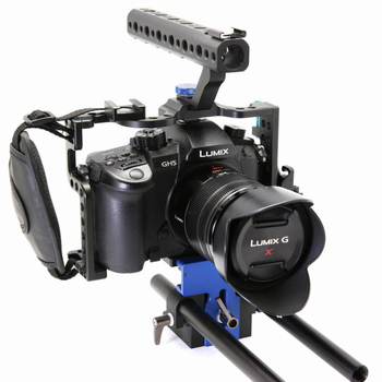 Ramă de protecție pentru cameră din aliaj de aluminiu pentru Panasonic GH5/GH5S, rig pentru cameră ușor și accesorii portabile de stabilizare