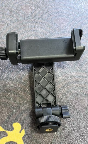 Clip pentru telefon cu rotație la unghiuri multiple, bază cu cold shoe pentru DSLR, streaming orizontal și vertical