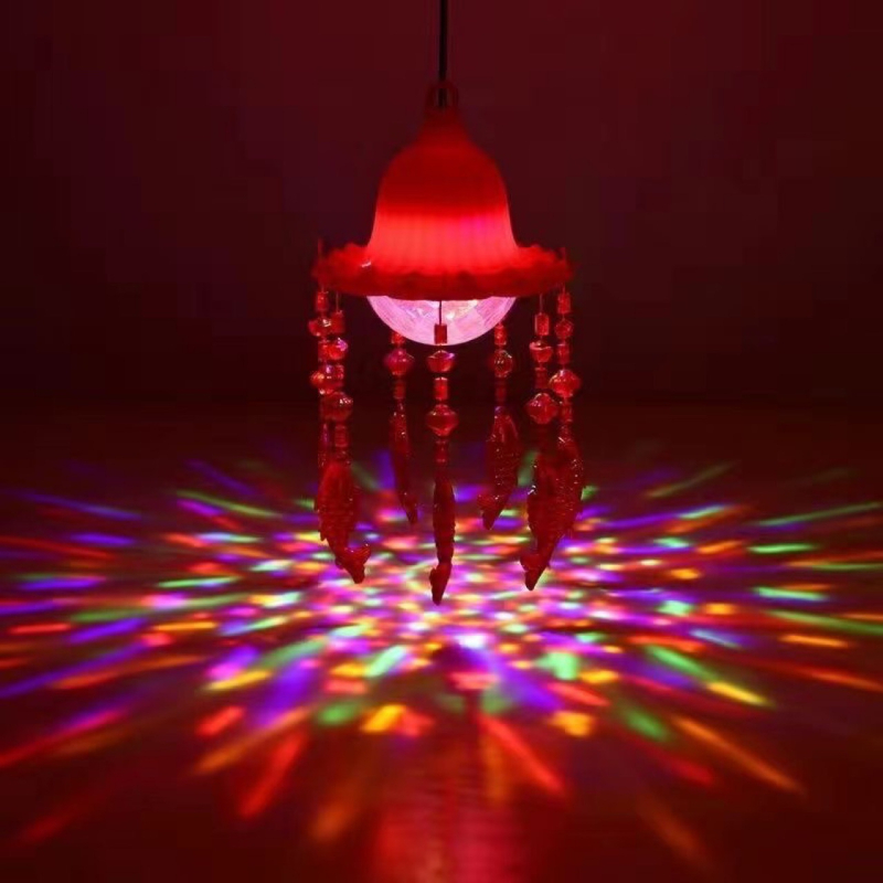 Lanternă Magic Ball cu proiecție a simbolului norocului, rotativă, luminoasă, stil clasic