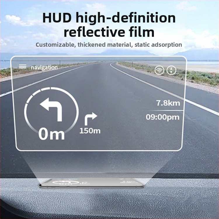 Privacy Guard PET reflexný film pre HUD, navigačná obrazovka, univerzálna kompatibilita