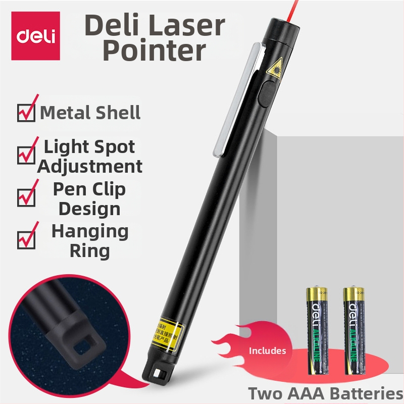 PPT лазерен указател, инфрачервен, безжичен, Deli 3933, метал, тегло 100