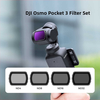 Set filtrare magnetic Zhuoer pentru DJI Pocket 3 – filtre UV, CPL, polarizator și ND – SKU.2148