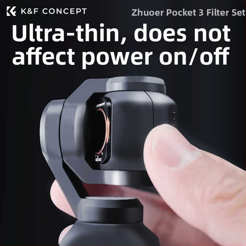 Set filtrare magnetic Zhuoer pentru DJI Pocket 3 – filtre UV, CPL, polarizator și ND – SKU.2148