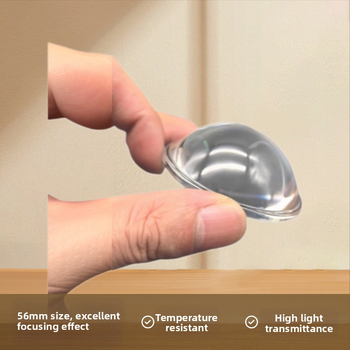 Optikai üvegből készült plano-konvex lencse fény fókuszálására; alkalmas elektromos járművek lámpáihoz és színpadi világításhoz; jellemzők: típus – plano-konvex lencse; anyag – optikai üveg; alkalmazás – fókuszálás; eredet – Jinhua, Zhejiang; nem importált