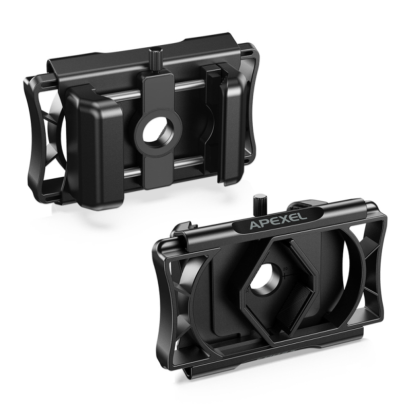 Clip microscop pentru telefon APL-F002X; Material ABS + aliaj de aluminiu; Capacitate de încărcare până la 2 kg; Compatibil cu majoritatea telefoanelor