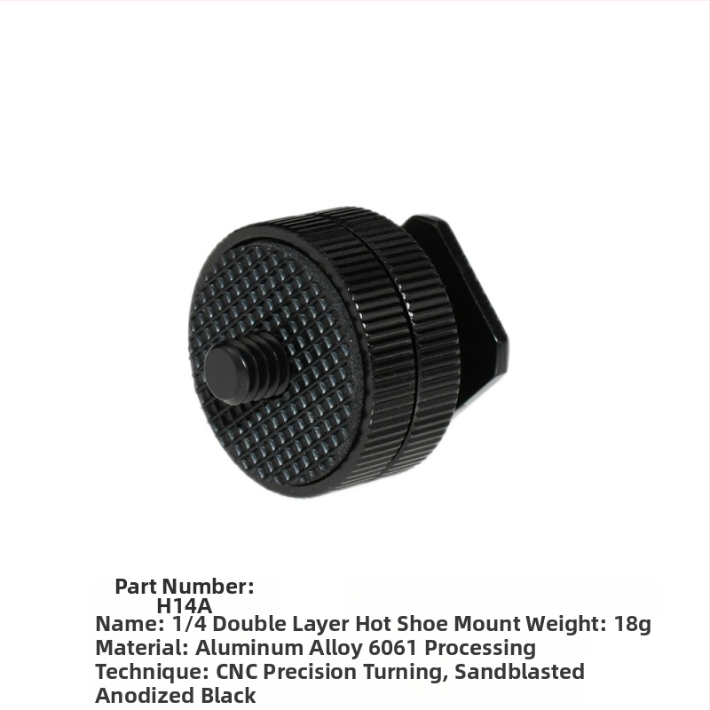 Baza za hot shoe kamere (Model H) – aluminijska legura, 1/4 in vijak, nosivost 2–5 kg