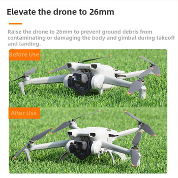 Brdrc Kokkupanduvad kõrgendatud maandumisjalad DJI Mini 3 Pro jaoks – ABS kaitse statiivikarbi, mudel Ewb9647