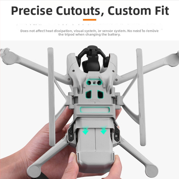 Brdrc Kokkupanduvad kõrgendatud maandumisjalad DJI Mini 3 Pro jaoks – ABS kaitse statiivikarbi, mudel Ewb9647