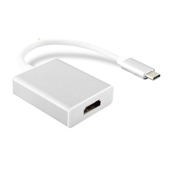 Type-C към HDMI адаптер кабел от алуминиева сплав, HDMI интерфейс, 15 см медно ядро, еднокраен конектор