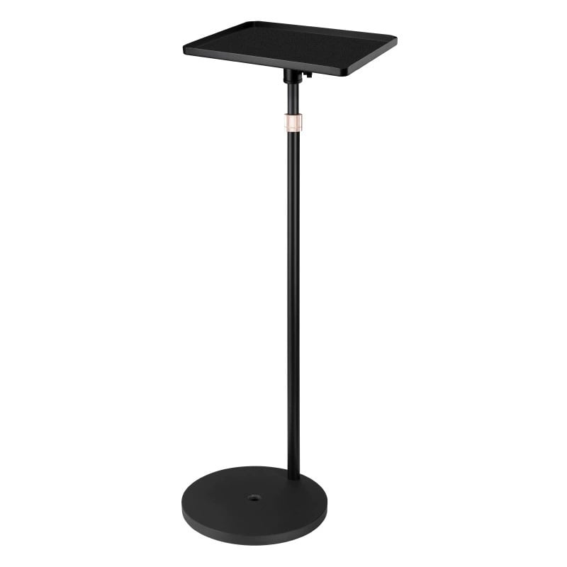 Suport universal pentru proiector din metal, cu disc rotund și cap gimbal, reglabil telescopic, fără găuri (Model M021)