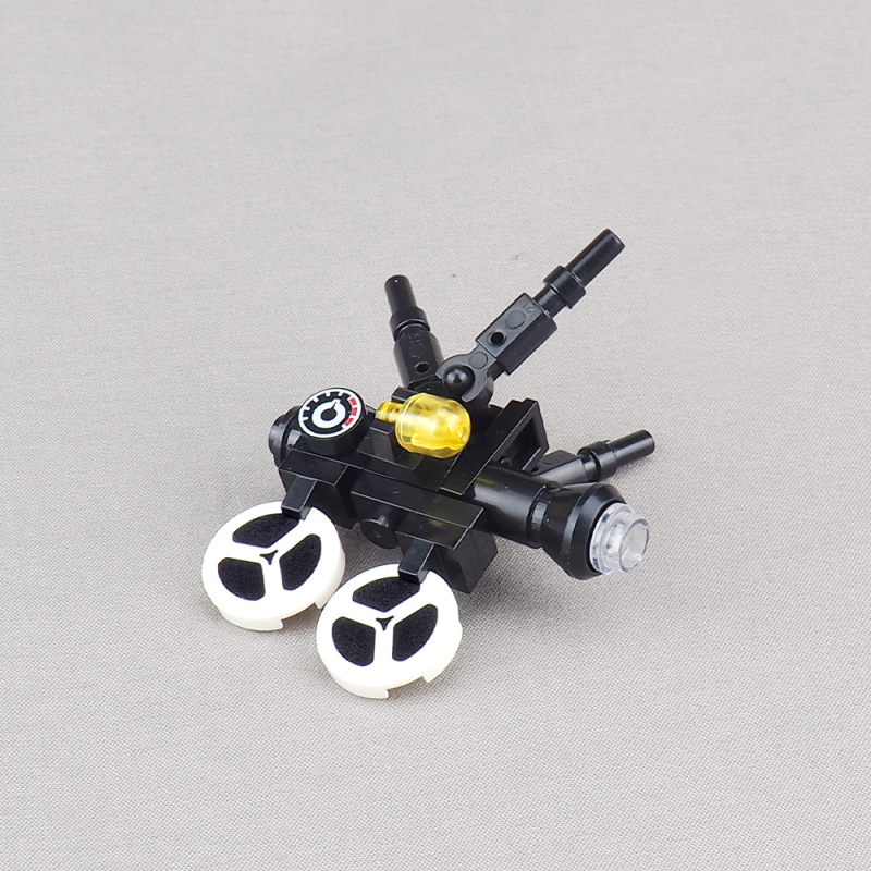 Mini projektor állvány építőelemekkel – jelenet összeszereléshez, DIY, ABS műanyag, apró részek, csomagolás zacskóban, 15–35 éveseknek