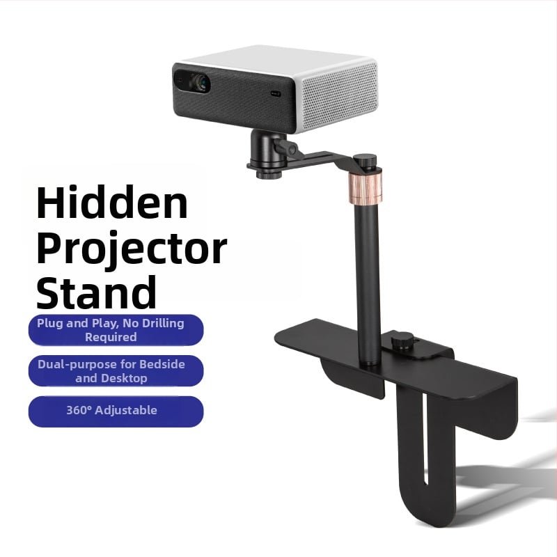 Κρυφό στήριγμα προβολέα για κομοδίνο/καναπέ, μεταλλική πλατφόρμα παν-κλίση, ρυθμιζόμενο