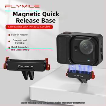 Flymile Magneetne kiirkinnitusega alusadapteri laiendus Insta360 Go Ultra tegevuskaamerale