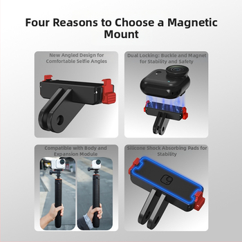 Flymile Magneetne kiirkinnitusega alusadapteri laiendus Insta360 Go Ultra tegevuskaamerale