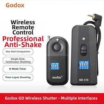 Shenniu ασύρματο τηλεχειριστήριο για Canon/Nikon DSLR κάμερες; σώμα από κράμα αλουμινίου; 16 κανάλια; εμβέλεια 30 μ.; λειτουργία Bulb