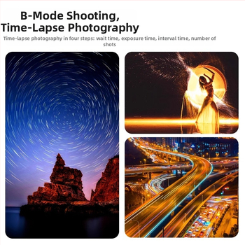 Shenniu ασύρματο τηλεχειριστήριο για Canon/Nikon DSLR κάμερες; σώμα από κράμα αλουμινίου; 16 κανάλια; εμβέλεια 30 μ.; λειτουργία Bulb