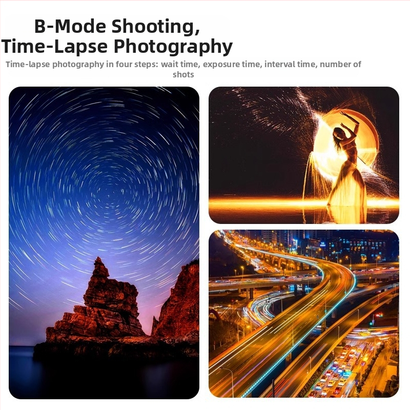 Shenniu ασύρματο τηλεχειριστήριο για Canon/Nikon DSLR κάμερες; σώμα από κράμα αλουμινίου; 16 κανάλια; εμβέλεια 30 μ.; λειτουργία Bulb