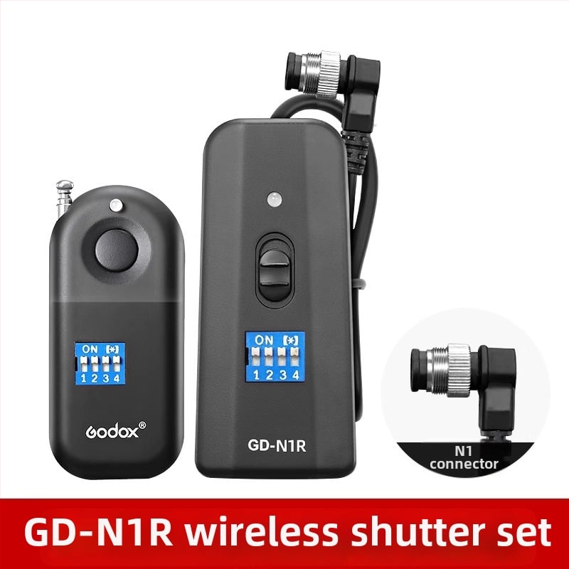 Shenniu ασύρματο τηλεχειριστήριο για Canon/Nikon DSLR κάμερες; σώμα από κράμα αλουμινίου; 16 κανάλια; εμβέλεια 30 μ.; λειτουργία Bulb