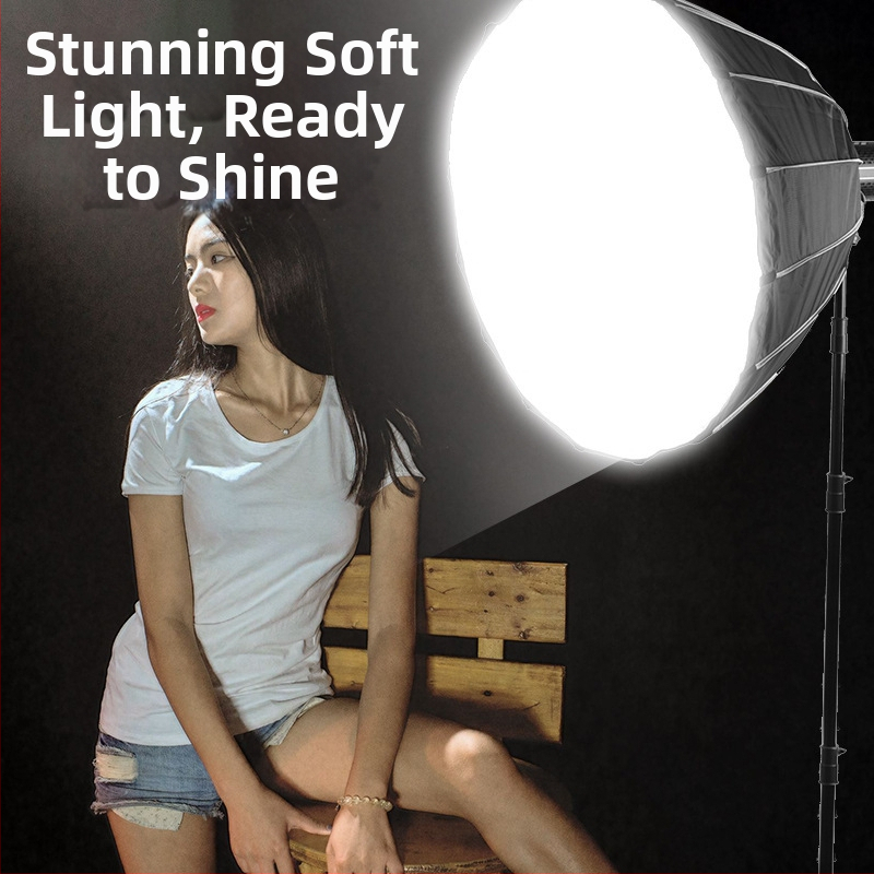 Parabolická hlboká softbox pre mäkké svetlo, model  KFT030, materiál hliníková zliatina, nosnosť 2–5 kg, hmotnosť 2,1 kg