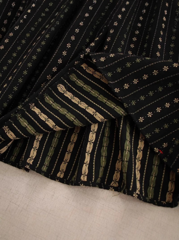 Ženska midi suknja A-kroja s jacquard floralnim uzorkom, elastičan pojas, slobodan kroj, Mori stil