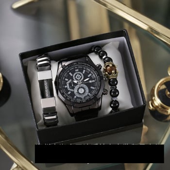 Naujas vyriškas rankinis laikrodis, aukštos kokybės nemechaninis kvarcinis trijų dalių komplektas.