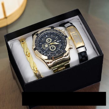 Naujas vyriškas rankinis laikrodis, aukštos kokybės nemechaninis kvarcinis trijų dalių komplektas.