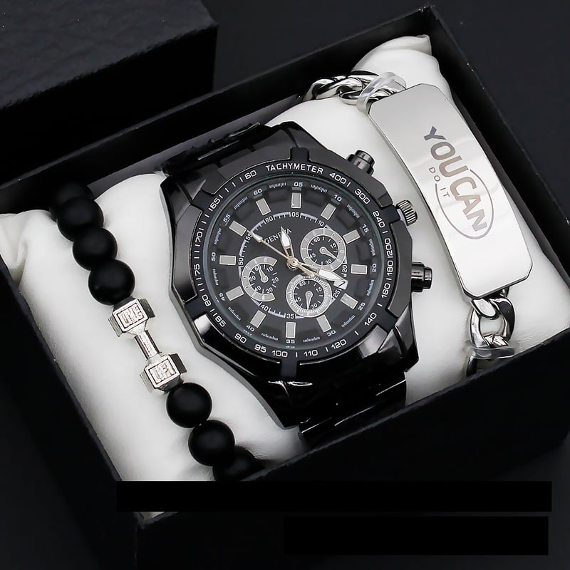 Naujas vyriškas rankinis laikrodis, aukštos kokybės nemechaninis kvarcinis trijų dalių komplektas.