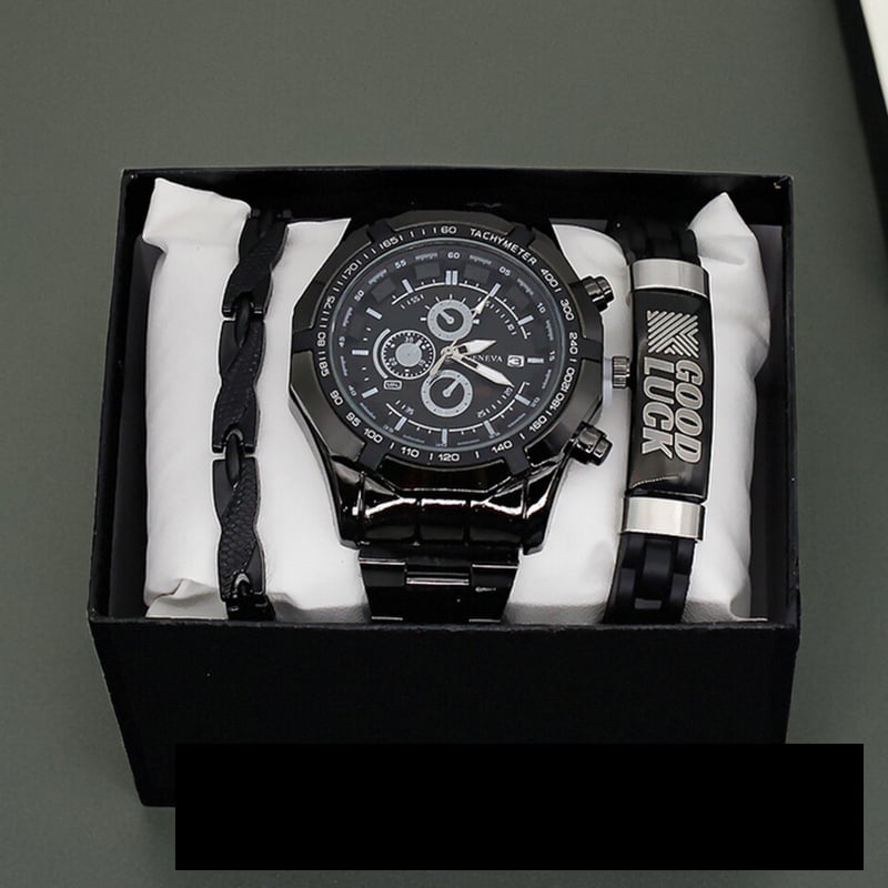 Naujas vyriškas rankinis laikrodis, aukštos kokybės nemechaninis kvarcinis trijų dalių komplektas.