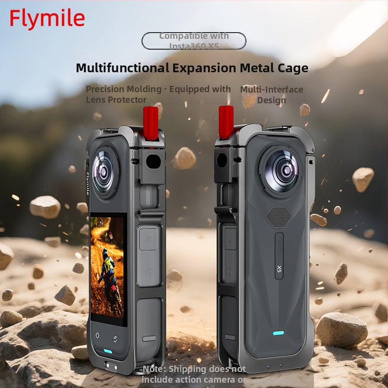 Flymile X5001 Kinnine adapter klips Insta360 X5 jaoks, Metallraam, Rabbit Cage Laiendushoidik